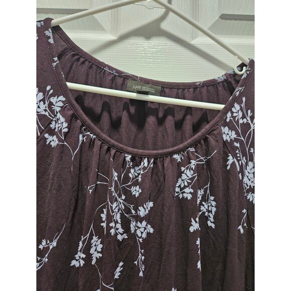 J. Jill Wearable Collection Purple Floral Long Sleeve Shirt Size 2x SKU 177 - Picture 5 of 8